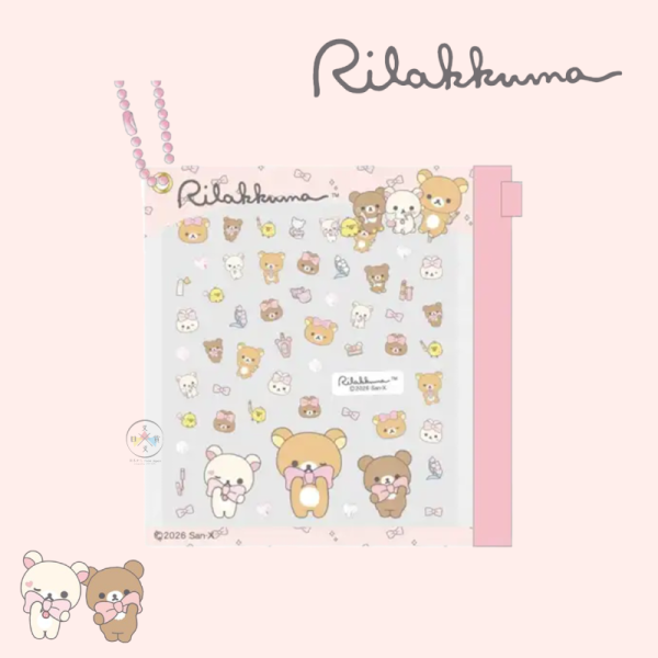 預購2月 拉拉熊 懶懶熊 3D 轉印貼紙 手帳 裝飾 指甲 附夾鏈袋 3選1 