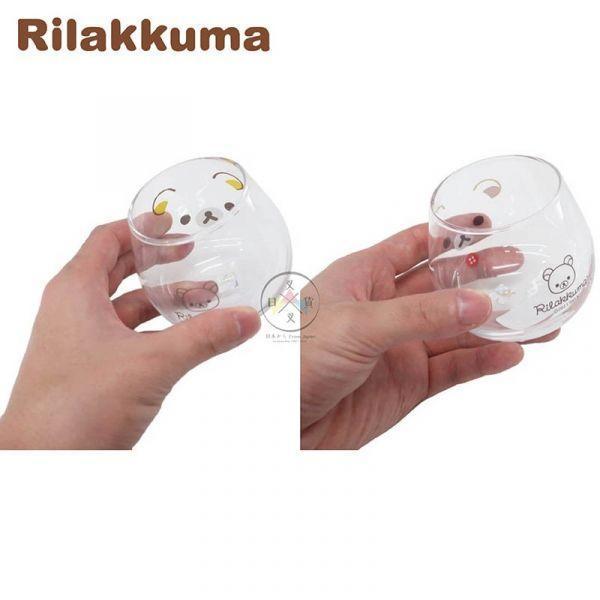 拉拉熊 懶懶熊 懶妹 不倒翁橢圓玻璃杯盒裝320ml 2選1 日本製 