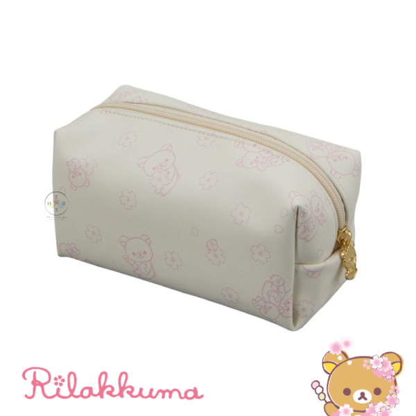 拉拉熊 懶懶熊 櫻花風 透明手提袋 旅行收納袋 化妝包 盥洗包 分裝包 4件組 