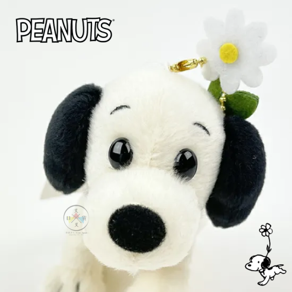 SNOOPY 史努比 1950s 小花 耳朵飛飛 絨毛吊飾 
