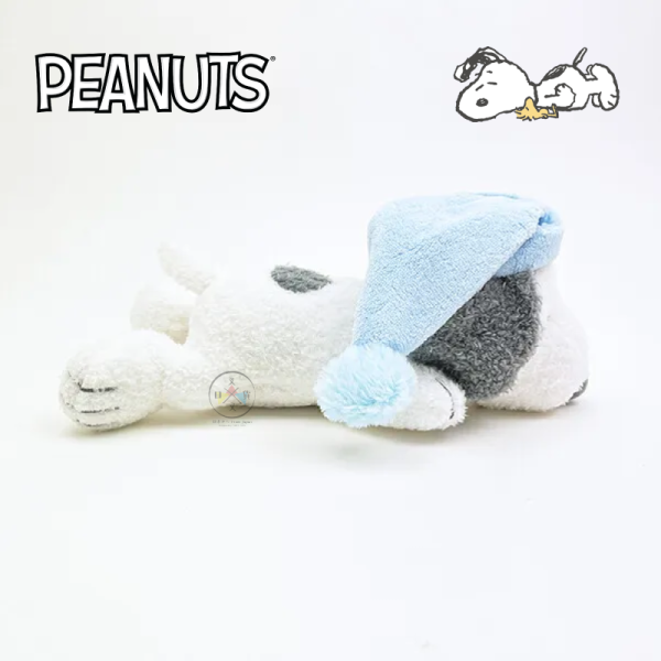SNOOPY 史努比 睡帽 閉眼 趴睡 絨毛玩偶 娃娃 30公分