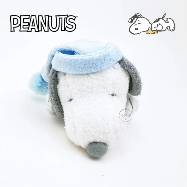 SNOOPY 史努比 睡帽 閉眼 趴睡 絨毛玩偶 娃娃 30公分