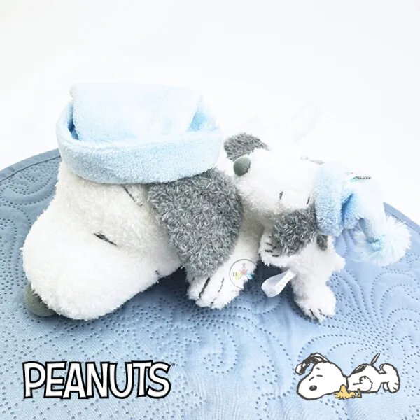 SNOOPY 史努比 睡帽 閉眼 趴睡 絨毛玩偶 娃娃 30公分