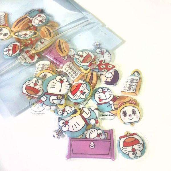 哆啦a夢 Doraemon 50周年紀念 大雄哆啦美任意門銅鑼燒 果凍貼紙包48入 