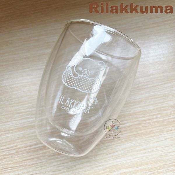拉拉熊 懶懶熊 雙層玻璃杯 趴枕頭 吃麻糬 2選1 盒裝 