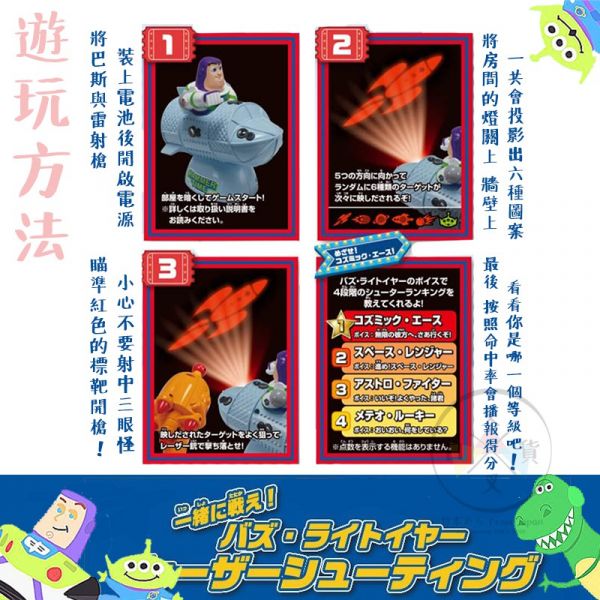 迪士尼 玩具總動員4 巴斯光年戰鬥吧! 互動投影 聲光 雷射槍射擊遊戲組 盒裝 