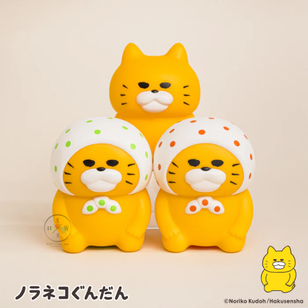 野貓軍團 工藤紀子 綠點點 頭巾 反省姿勢 公仔 存錢筒 