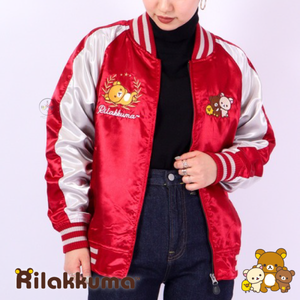 預購4月 拉拉熊 懶懶熊 專賣店限定 橫須賀外套 飛行員夾克 刺繡 黑 紅 M/L/LL 6選1【4/2截止】 
