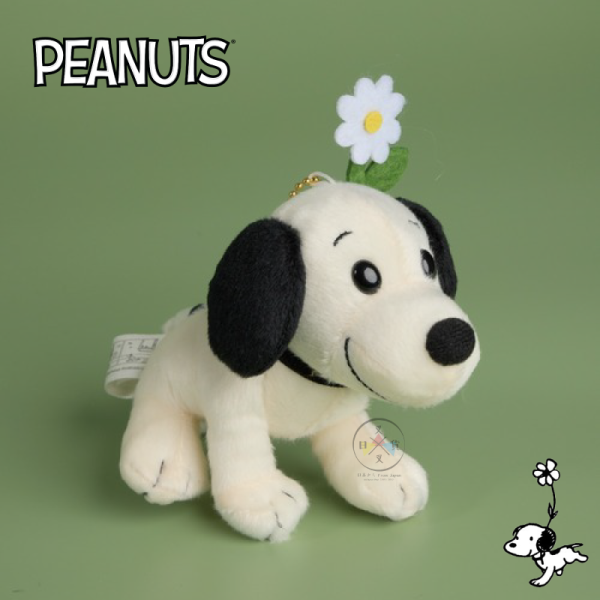 SNOOPY 史努比 1950s 小花 耳朵飛飛 絨毛吊飾 