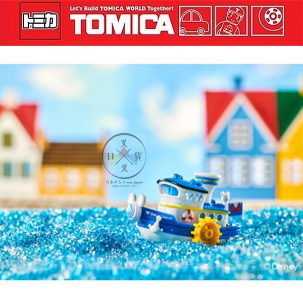 迪士尼 唐老鴨造型蒸汽船 TOMY 多美小汽車玩具 盒裝 