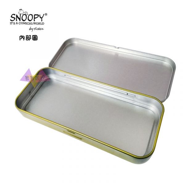 snoopy史努比抱塔克 滿版字母鐵筆盒/置物盒 