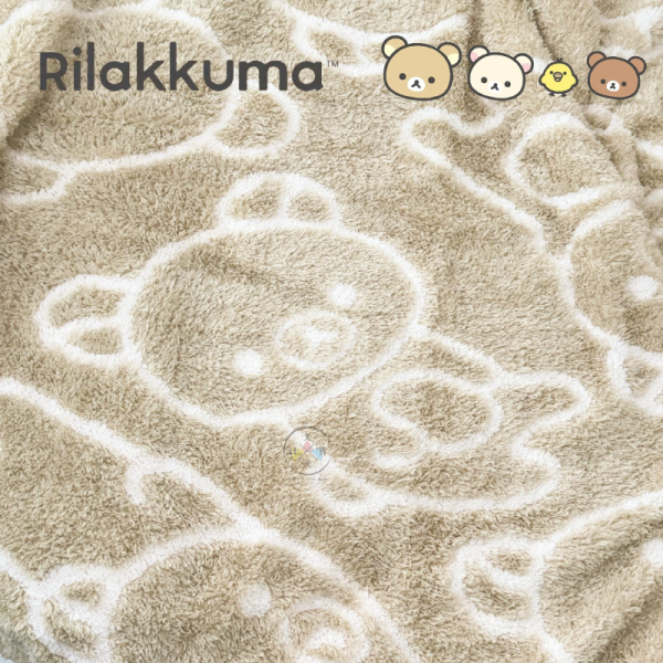 拉拉熊 懶懶熊 專賣店 長毛雙層 布標 毛毯 100x140公分 咖 藍色 2選1 