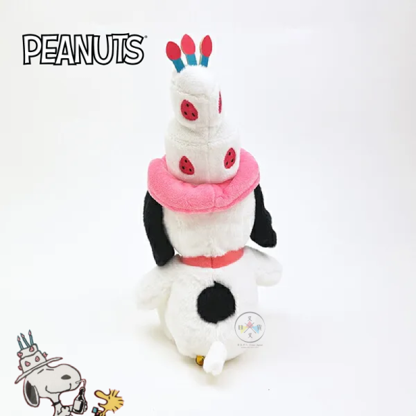 SNOOPY 史努比 75th 生日蛋糕 帽子 絨毛玩偶 娃娃 S號 