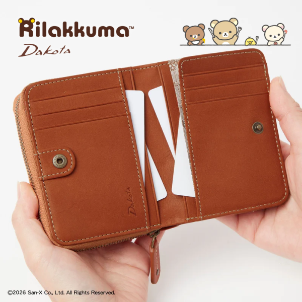 預購 拉拉熊 懶懶熊 小雞 專賣店限定Dakota聯名 皮革 兩折 短夾 拉鍊錢包 皮夾 2選1【4/30截止】 