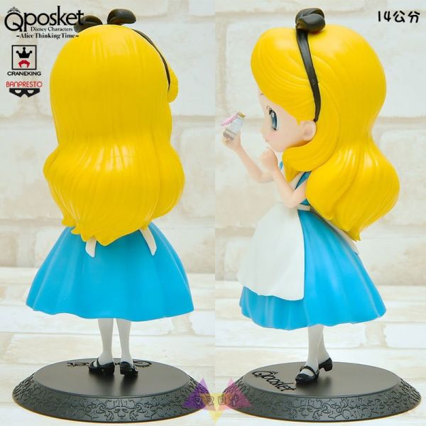 迪士尼 愛麗絲拿藥水瓶 Q Posket 一般色 大眼娃娃公仔盒裝BP景品 