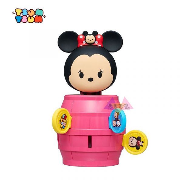 TSUM TSUM迪士尼米妮米奇桃紅色桶危機一發遊戲玩具公仔 
