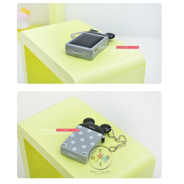 迪士尼 米妮 黑白版 iphone 4s 4 ipod 太陽能USB充電器電池吊飾 