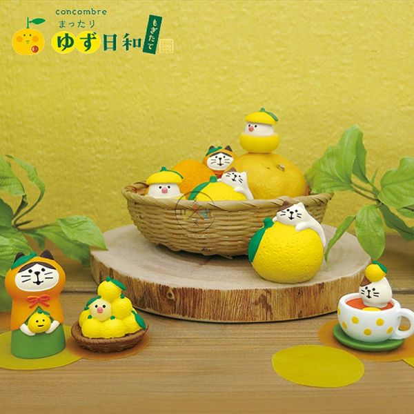 加藤真治DECOLE 柚子日和 騎鴨鴨船柚子貓泡柚子浴柴犬公仔擺飾3選1 