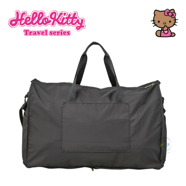 三麗鷗 曬黑 KITTY 凱蒂貓 刺繡大頭 行李袋 旅行袋 可折疊 L號 38L 