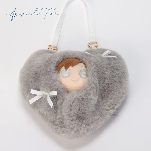 推活 應援周邊 毛毛愛心 娃包 娃衣 包巾 2WAY S號 10cm  2選1 