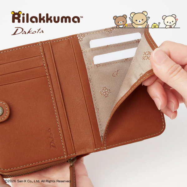 預購 拉拉熊 懶懶熊 小雞 專賣店限定Dakota聯名 皮革 兩折 短夾 拉鍊錢包 皮夾 2選1【4/30截止】 