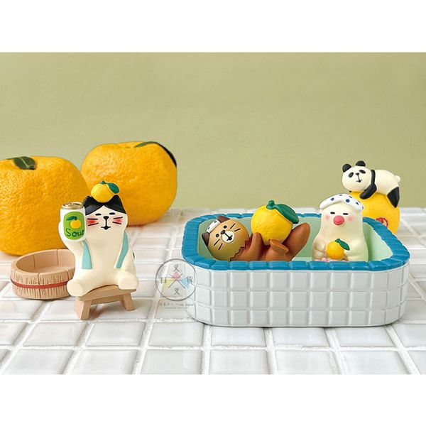 加藤真治Decole 柚子湯屋 趴柚子貓熊 公仔擺飾 