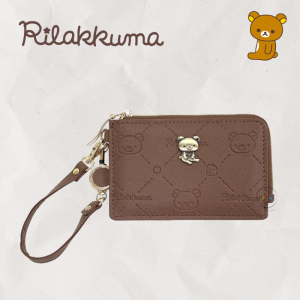 預購12月 拉拉熊 懶懶熊 菱格壓紋 立體金屬牌 伸縮 票卡夾 零錢包 2選1