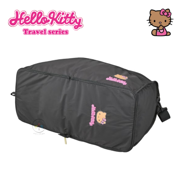 三麗鷗 曬黑 KITTY 凱蒂貓 刺繡大頭 行李袋 旅行袋 可折疊 L號 38L 