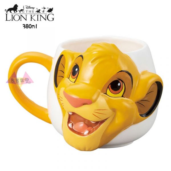 迪士尼獅子王辛巴大臉立體白底馬克杯380ml盒裝 