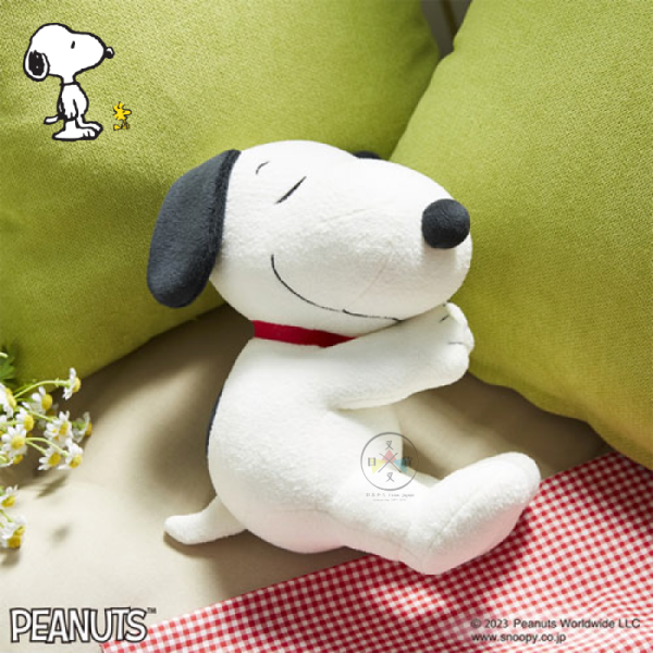 SNOOPY 史努比 絨毛玩偶 娃娃 側睡 抱抱 22公分 