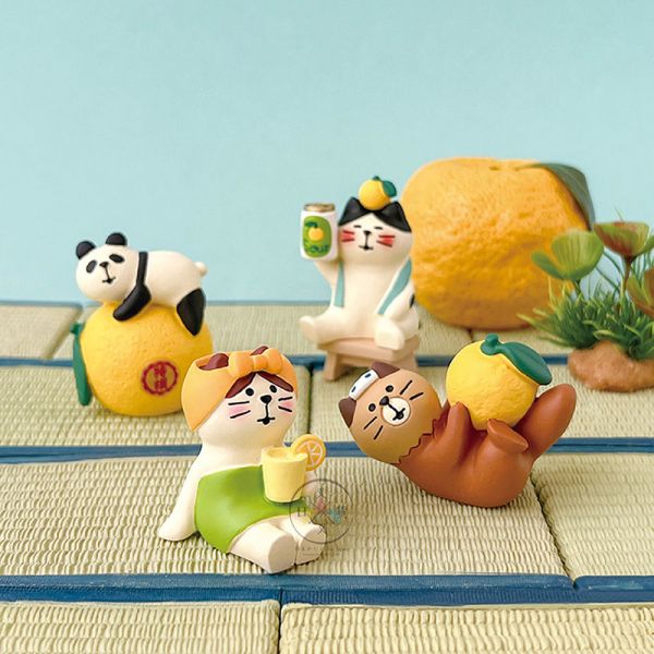 加藤真治Decole 柚子湯屋 趴柚子貓熊 公仔擺飾 