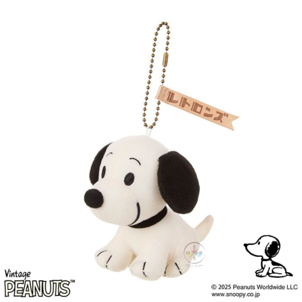 SNOOPY 史努比 1950s 坐姿 絨毛吊飾 Retorons 復古 
