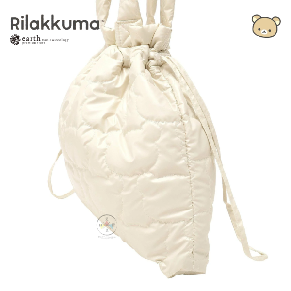 預購 拉拉熊 懶懶熊 專賣店限定 earth聯名 抽繩 剪影衍縫 空氣托特包 銀色 黑色 米色 3選1【4/16截止】 
