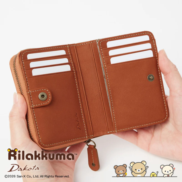 預購 拉拉熊 懶懶熊 小雞 專賣店限定Dakota聯名 皮革 兩折 短夾 拉鍊錢包 皮夾 2選1【4/30截止】 