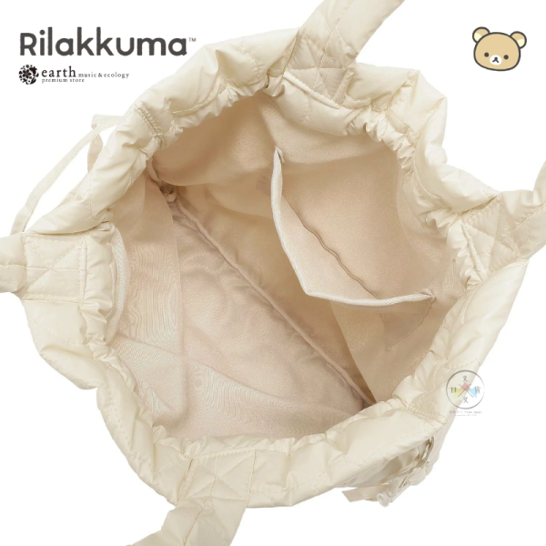 預購 拉拉熊 懶懶熊 專賣店限定 earth聯名 抽繩 剪影衍縫 空氣托特包 銀色 黑色 米色 3選1【4/16截止】 