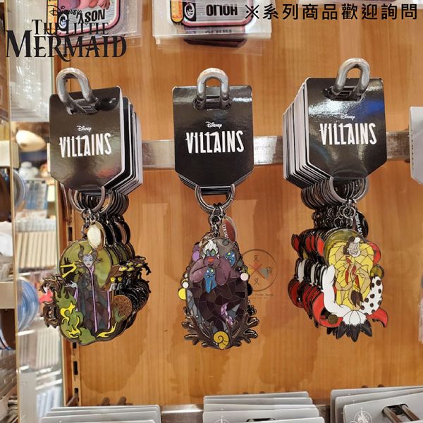 折扣!迪士尼商店限定 小美人魚 烏蘇拉 彩繪玻璃鑰匙圈 