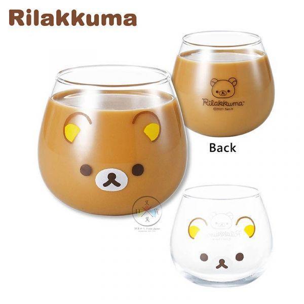 拉拉熊 懶懶熊 懶妹 不倒翁橢圓玻璃杯盒裝320ml 2選1 日本製 