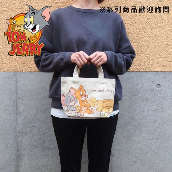 湯姆貓與傑利鼠 棉麻 便當袋 手提袋 三七步 