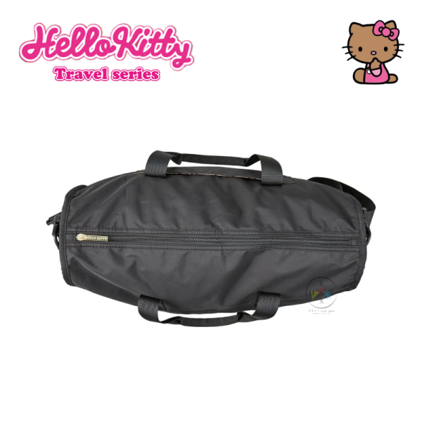 三麗鷗 曬黑 KITTY 凱蒂貓 刺繡大頭 行李袋 旅行袋 可折疊 M號 23L 