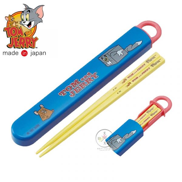 湯姆貓與傑利鼠 變形 餐具筷子附盒 日本製 