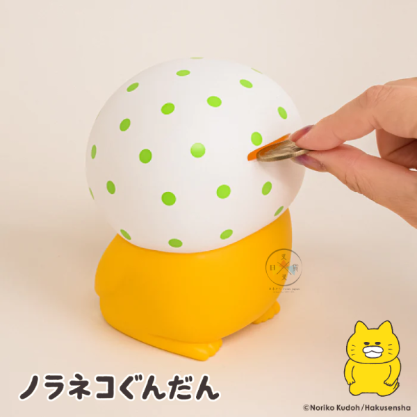 野貓軍團 工藤紀子 綠點點 頭巾 反省姿勢 公仔 存錢筒 