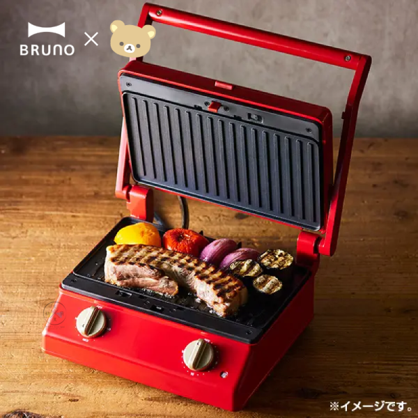 預購10月 拉拉熊 懶懶熊 BURNO聯名限定 雙版厚燒三明治機 蘋果紅 杏子灰 2選1【6/11截止】 