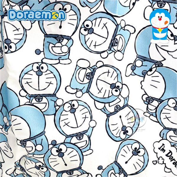 DORAEMON 哆啦A夢 滿版 外食 寬底手提袋 購物袋 便當袋 環保袋 可收納 