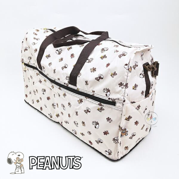 SNOOPY 史努比 泰迪熊 行李袋 旅行袋 可折疊 L號 38L 