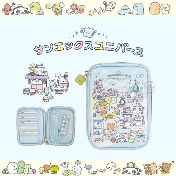 預購3月 拉拉熊 角落生物 憂傷馬戲團 san-x小鎮 仿皮多功能收納包 護照包 幸運草拉鍊 