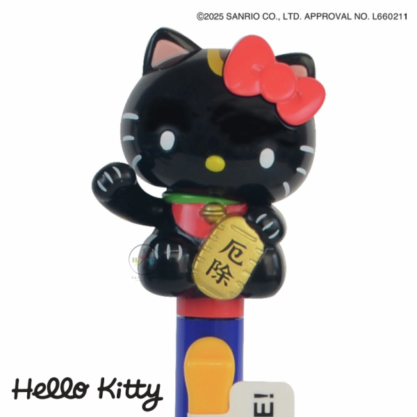 預購10月 三麗鷗 凱蒂貓 KITTY 招財貓 可動 公仔 原子筆 白 黑 金 3選1 日本製 
