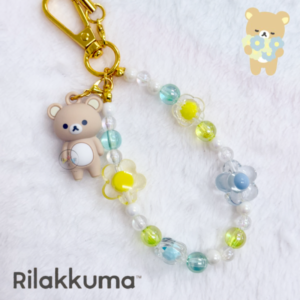 拉拉熊 懶懶熊 懶妹 花花世界 串珠珠 手機吊飾 2選1 