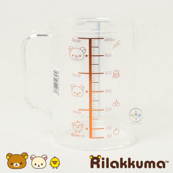 拉拉熊 懶懶熊 燙金 刻度量杯 料理用 烘焙量杯 600ML 日本製 