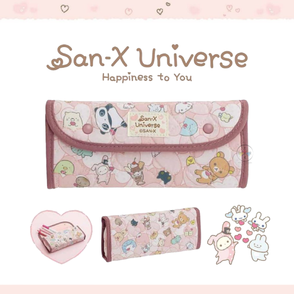 預購9月 san-x宇宙 心心相印 拉拉熊趴趴熊角落生物烤焦麵包 絎縫 筆袋 