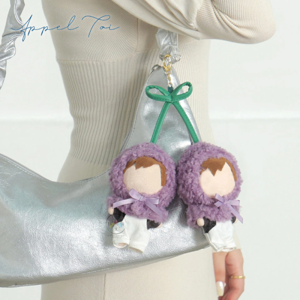 推活 應援周邊 娃衣 配件 S號 10cm 2人用 櫻桃 頭套斗篷 吊飾 紫色 